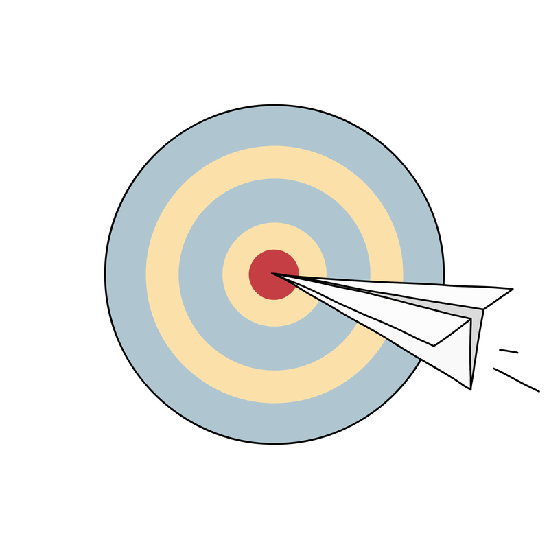 Paper plane bullseye