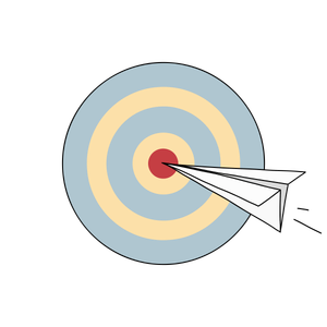 Paper plane bullseye